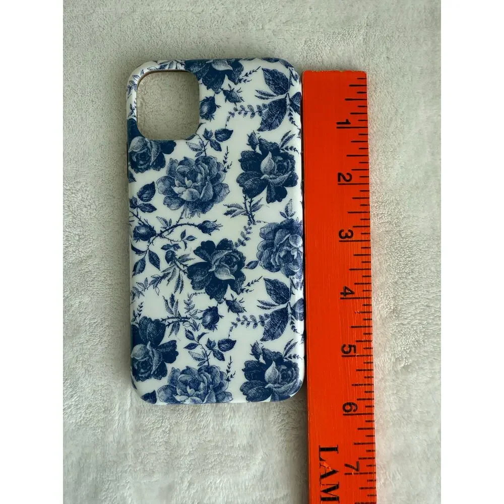 Casely 11‎ Pro iphone Phone Case Blue and White Rose Floral
